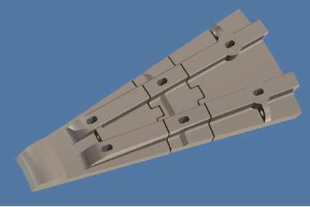 Fig.5 End Liner Segmentation Design Plan Of Three Loop